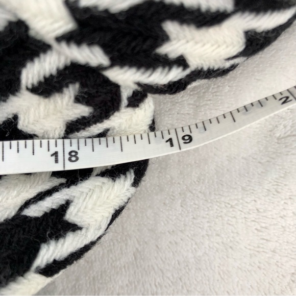 For Cynthia Houndstooth Jacket Coat Vegan Trim Sz.Medium - Picture 10 of 11